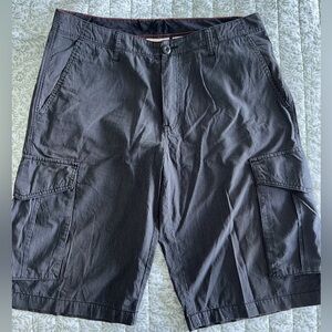 DKNY JEANS Men's shorts with pockets - striped - black/ Gray